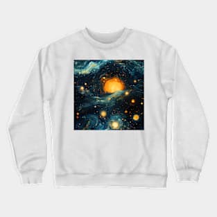 Van Gogh Starry Night Outer Space Pattern 10 Crewneck Sweatshirt